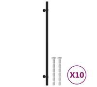 Cabinet Handle Black Brushed Stainless Steel 320 mm T-Shape Vintage Pull Fitting