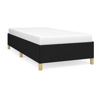 vidaXL Bed Frame Black 90x190 cm 3FT Single Fabric (349865), Black