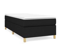 (black, 35 cm/ 3ft single) vidaXL Box Spring Bed Frame Mattress Foundation Upholstered Bed Base Fabric