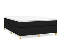 (black, 35 cm/ 4ft6 double) vidaXL Box Spring Bed Frame Mattress Foundation Upholstered Bed Base Fabric