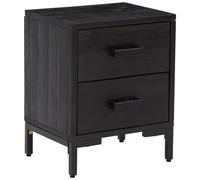 (black, 36 x 30 x 45 cm/ 1 pcs) vidaXL Solid Wood Pine Bedside Cabinets Bedroom Side Table Wooden Nightstand