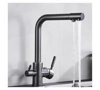 Black 360° Rotating Kitchen Faucet with Hot & Cold Water Countertop Mount Stylish White Gold Finish Ideal for Modern Kitchens Durable & Easy to Install