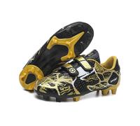(black, 38) Kids Soccer Shoes Society FG School Football Boots Cleats Grass Sneakers Boys Girls Outdoor Athletic Training Sports Footwear
