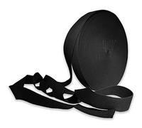 Black 38mm Webbing 1.5 Inch Heavy Duty Belt Strap Upholstery Strapping Super Strong Cotton Polyester Mix for Bag Making Replacement Rucksack Backpack Luggage Straps Belts (10 Meters)