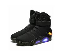 (Black, 39) Mag Back To The Future Light Up Grey And Black Trainers Shoes, All Sizes New