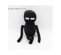 (Black, 39cm/15.3in) Minecraft Plush Toy Creeper Enderman Pixel Doll