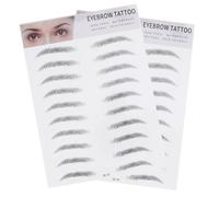 Black 3d Eyebrow Transfers Stickers 2pcs Paper for Sparse Brows