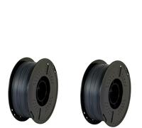 Black 3D Printing Filament, PLA+ 3D Printer Filament Bundle 1.75mm, Neatly Wound, Dimensional Accuracy +/- 0.02 mm, Fit Most FDM 3D Printers, 1kg per Spool (2.2lbs), 2Pack