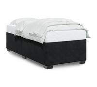vidaXL Bed Frame without Mattress Black Single Velvet