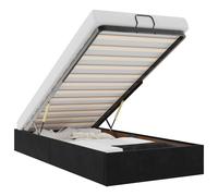 (black, 3ft single) vidaXL Ottoman Bed Frame No Mattress Bed Base Bedstead Black Single Velvet