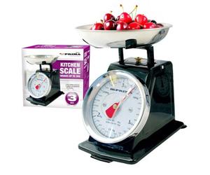 Black 3Kg Tradition Kitchen Weighing Scales Metal Baking Cooking Mechanical Food Vintage Design Multi Purpose Weight Scale