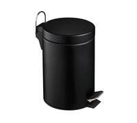 Black 3Ltr Pedal Bin Waste Garbage Paper Home Kitchen Indoor Dustbin Sleek New