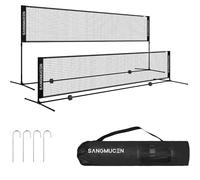 Black 3m Badminton Net Post Set