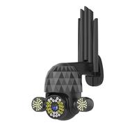 (Black) 3MP HD PTZ Security Wifi IP Camera Night Vision H.265 IP66 Waterproof 360 Panoramic Motion Detections 5 x Zoom Camera