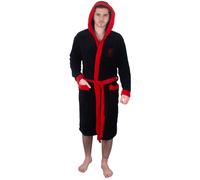 Liverpool FC Official Gift Mens Fleece Dressing Gown Robe Black 3XL