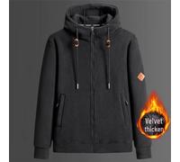 (black, 3XL) "Men's and Women's Warm Polar Fleece Jacket - Thick, Velvet-Lined for Outdoor Sports in Autumn and Winter"