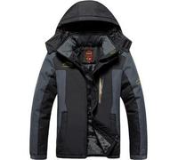 (black, 3XL) "Men's Plus Size Velvet-Lined Outdoor Sports Jacket - Warm, Thickened for Mountaineering"