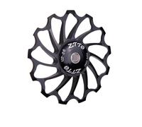 (Black) 4/5/6MM Lightweight High Strength Aluminum Alloy Ceramic Rear Paddle Guide Wheel MTB Road Bicycle Guide Roller