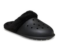 (Black, 4 (Adults')) Crocs Classic Fuzz Scuff Thermoplastic Men's Black Slippers
