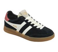 (Black, 4 (Adults')) Gola Cyclone Suede Women's Black/Off White/Coral Trainers