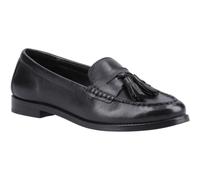 (Black, 4 (Adults')) Hush Puppies Connie Leather Women's Black Loafers