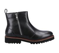 (Black, 4 (Adults')) Hush Puppies Grace Zip Suede Women's Black Boots