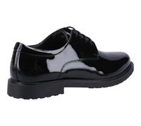 (Black, 4 (Adults')) Hush Puppies Verity Slip On Leather Women's Patent Black Brogues Shoes