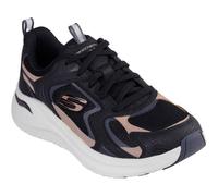(Black, 4 (Adults')) Skechers Arch Fit 2.0 Vintage Luxe Leather Women's Black/Rose Gold Trainers