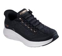(Black, 4 (Adults')) Skechers Contour Foam Golden Hour Textile Women's Black/Rose Gold Trainers