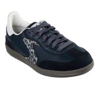 Skechers Duraleather & Suede Overlay Rhinest Low-Top Trainers Womens 4 (37) Black