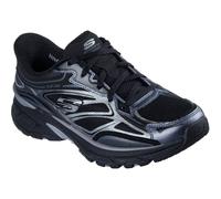Skechers Women's Metallic Overlay Mesh Slip On Trainers 4 (37) Black