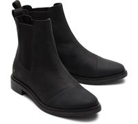 TOMS Women's Charlie Chelsea Boot, Black Leather, 4 UK