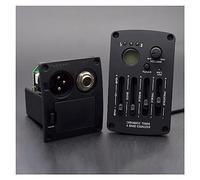 Black 4 Band EQ Acoustic Guitar Preamp Pickup With Round Digital Proceeding Tuner Equalizer Acoustic Guitar Pickup Accesorios