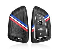 Black 4 Button Keycase TPU Silicone Material Compatible with B-M-W12, 3, 5, 6, 7 Series ActiveTourerF21、F45、F46、X1F48、X3、X4、X5、X6、F15、F85、F15、F16、F86、G11、G12 The Car Keycase