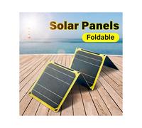 (Black 4 Fold) 30W/40W Outdoor Powerful Outdoor Solar Panel PD QC 3.0 5V 9V 12V Portable Foldable Battery Phone Charger Mobile Phone Power