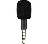 Black 4 Pole Mini Portable Microphone Jack 3.5mm Aux 4 Pole/ 3 Pole Karaoke Mic for Recorder Mobile Phone Smart Phone Computer Laptop Multipurpose Condenser Microphones