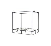 Black 4 Poster Bed Frame Metal Birlea Farringdon Canopy Bed 4FT Small Double
