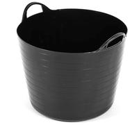 Black 40 Litre Strong Large Flexi Tub Rubble Container | Home & Garden Flexible Plastic Storage Bucket Tubs