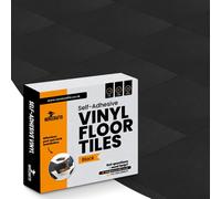 (Black, 40) Vinyl Floor Tiles Self Adhesive - Peel and Stick Floor Tiles, Vinyl Flooring for for Kitchen, Living Room and Bathroom