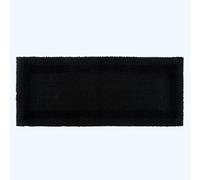 (Black, 40 x 100 cm) Homescapes Luxury Reversible Cotton Bath Mat