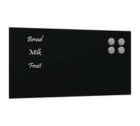 (black, 40 x 20 cm) vidaXL Wall-mounted Magnetic Board Black 100x60 cm Tempered Glass