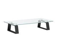 (black, 40 x 20 x 8 cm) vidaXL Monitor Stand Riser Computer Display Stand Tempered Glass and Metal