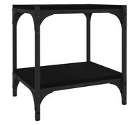 vidaXL TV Cabinet Black 40x33x41 cm Engineered Wood and Steel, Black