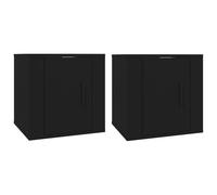 vidaXL Wall Mounted TV Cabinets 2 pcs Black 40x34.5x40 cm