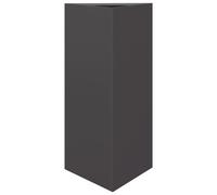 vidaXL Garden Planter Triangular Steel - Black 40 x 34.5 x 70 cm