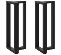 Bar table legs T-shaped 40x35x100-101cm Black powder-coated steel set of 2 incl.