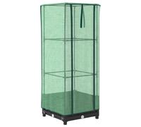 (black, 40 x 40 x 123 cm) vidaXL Raised Bed with Greenhouse Cover Plant Box Garden Planter Rattan Look