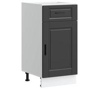 vidaXL Kitchen Base Cabinet Porto Black Engineered Wood