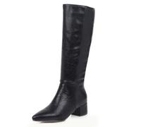 Black,41,Women Pointed Toe Knee High Boots Low Block Heel Western Boots, Vintage Womens Cowboy Boots Short Calf Boots