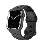 (Black, 42 44 45 49mm) Strap For Apple Watch Correa Silicone sports bracelet iwatch 8 SE 7 6 5 Ultra